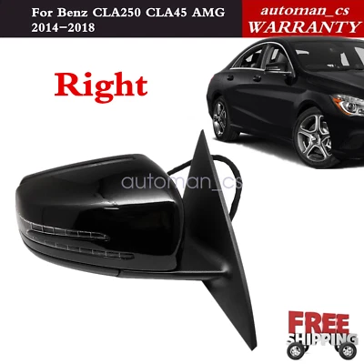 Espejos retrovisores laterales derecho pasajero térmicos para Mercedes-Benz CLA250 CLA45 14-2017 2018 Foto 1 de 4