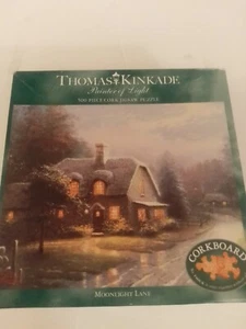 Ceaco Thomas Kinkade Moonlight Lane 500 Stück Kork Puzzle 20" x 16" Neu - Bild 1 von 2