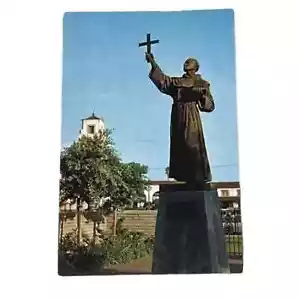 AK Statue Junipero Serra Los Angeles Kalifornien Missionen B450 - Bild 1 von 2