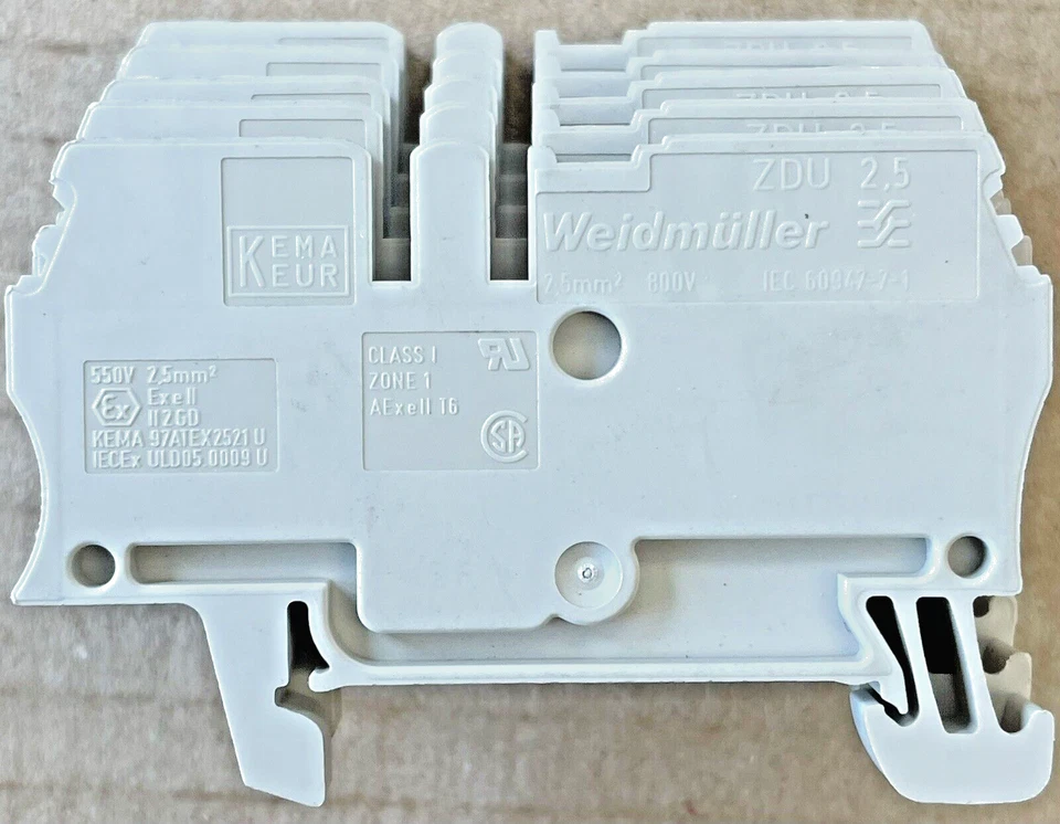 (5) WEIDMULLER ZDU 2.5, 1608510000, Feed-Through Terminal Block, NEW - Image 1 of 1