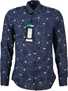 NEU! Selected Homme Herren Hemd blumen muster blau Gr. S - Bild 1 von 6