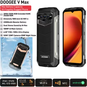 22000mAh DOOGEE V Max 5G Rugged Smartphone Android Mobile OTG NFC Google Play - Picture 1 of 21