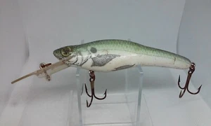 Vtg CRANKBAIT CORP Hi Catch Fingerling Gray/Grn 5" Musky Crankbait Fishing Lure - Picture 1 of 8