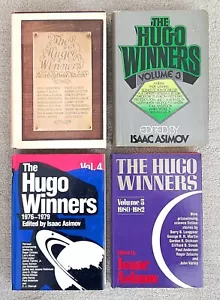 Isaac Asimov (editor) = THE HUGO WINNERS = 5 volumes in 4 hardcovers - 1955-1982 - Picture 1 of 5