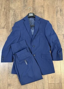 Madison Modern Fit NWOT Blue Suit 36S Sport Coat 30x25 Pants - Picture 1 of 18
