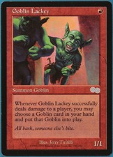 Goblin Lackey Urza's Saga NM Red Uncommon MAGIC MTG CARD (ID# 244723) ABUGames