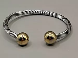 Sabona Magnetic Bracelet Wire 2 Tone Unisex - Picture 1 of 6
