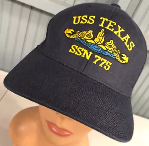 USS Texas Naval SSN 775 Stretch Small / Medium Baseball Cap Hat - Picture 1 of 5