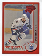 2002-03 OPC O-Pee-Chee Premier Red #287 Jani Rita #/100 Edmonton Oilers