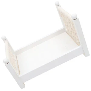 1 Stück Neugeborenen Fotografie Requisite unterstütztes handgewebtes Holzbett - Bild 1 von 12