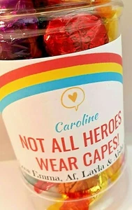 Personalised NHS thank you filled Sweets / Chocolate jar -Key Worker Gift - Picture 1 of 17