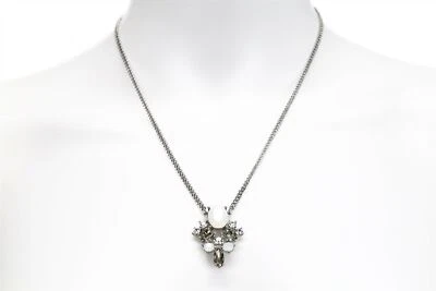 Givenchy 133808 Crystal Pendant Silver Chain Necklace $88 - Image 1 of 2