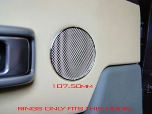 Fits Range Rover Mk3 L322 03-11 Polierte Aluminiumringe für Türlautsprecher x2 - Imagen 1 de 10