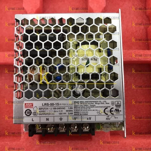ONE MEAN WELL LRS-50-15 15V 3.4A Single Output Switching Power Supply - Image 1 of 1