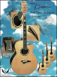 Publicidad de guitarra acústica 1998 Dean Performer DSE Tradition Artist Masters - Imagen 1 de 3