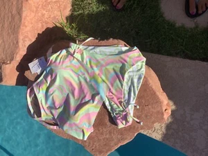 ROXY HYPE HIPSTER TROPICS BIKINI SWIMSUIT - XL 14 NEW - Picture 1 of 5