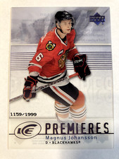 2007-08 Upper Deck Ice MAGNUS JOHANSSON #115 Chicago Blackhawks Rookie RC /1999