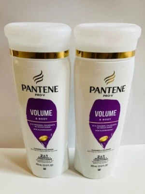(2) Pantene Pro-V Volume & Body 2 in 1 Shampoo & Conditioner 12 fl oz Each - Image 1 of 4