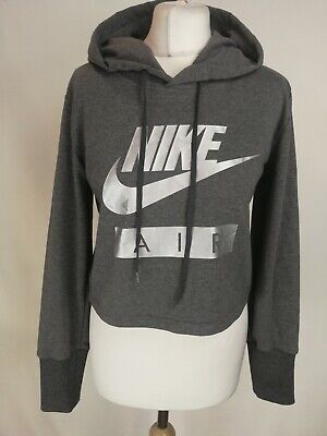 Nike Womens Cropped Hoodie, Size L, Grey, New With Defect      AN9 • 24.44€