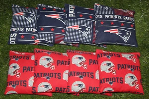 Cornhole Sitzsäcke 8er Set ACA Regulation Taschen NEU ENGLAND PATRIOTS - Bild 1 von 2