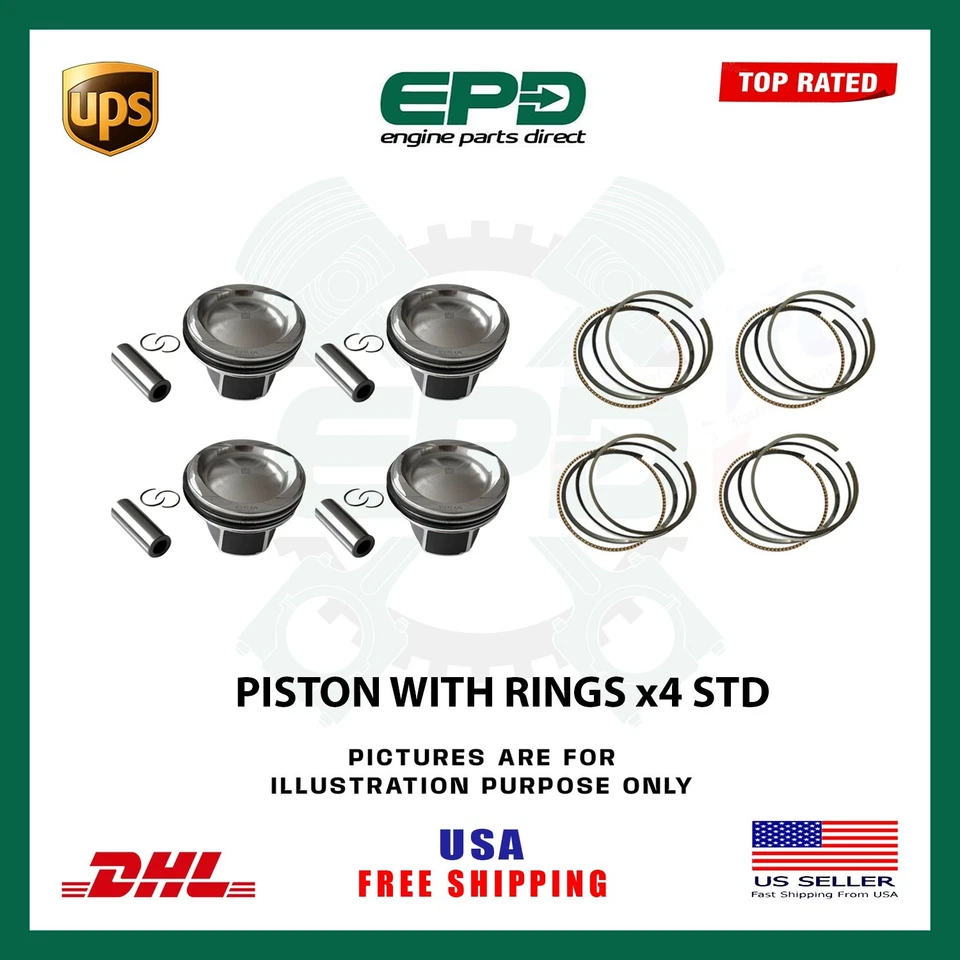 Land Rover Range Rover Sports Engine Pistons With Rings 508PS AJ133 SCV8 5.0 New - Image 1 of 1