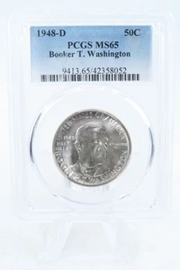 1948-D PCGS MS65 Booker T. Washington Classic Commemorative Half Dollar 50C - Picture 1 of 2
