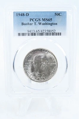1948-D PCGS MS65 Booker T. Washington Classic Commemorative Half Dollar 50C - Image 1 of 2