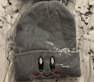 Kirby Gray Knit Beanie Skully Hat Cap Unisex Adults And Kids - Picture 1 of 2
