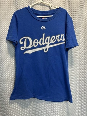 Camiseta para niños Majestic Blue Dodgers - #22 Kershaw - Talla pequeña Foto 1 de 4