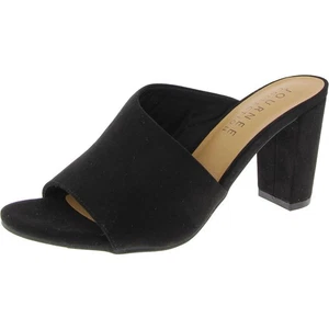 Journee Collection Womens Black Padded Insole Slide 8 Wide (C,D,W) BHFO 3466 - Picture 1 of 3