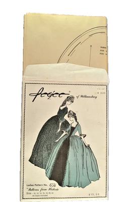 PEGEE OF WILLIAMSBURG Pattern # 1776 Historic Dress  Sz. 10-22 SHIPS SAME DAY - Image 1 of 2
