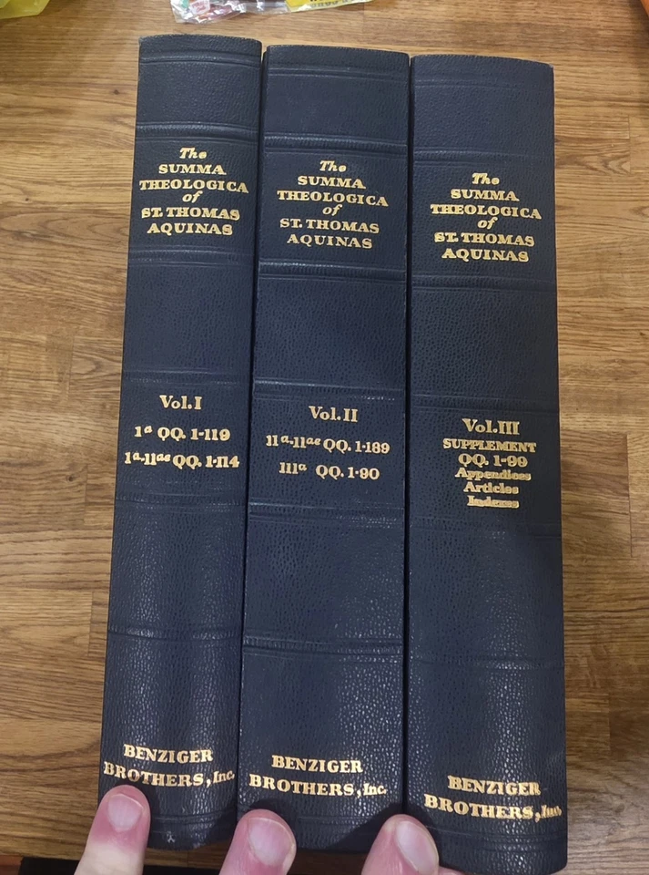 The Summa Theologica of St. Thomas Aquinas - FULL 3 VOL SET, Benziger, 1947 — 第 1/3 张图片