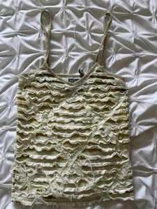 Asos Women’s Vintage 90s Shredded/ Distressed Cami Top In Green - Picture 1 of 7