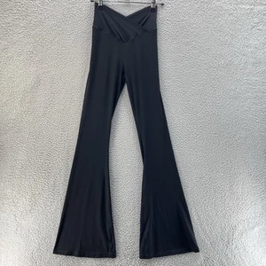 Offline Aerie Real Me Flare Pants Women Extra Small Black Stretch Lightweight - Picture 1 of 11