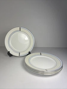 Madera de cuña - Ópalo - 4 platos laterales / de almuerzo - 20 cm de diámetro - patrón Art Deco - en muy buena condición - Imagen 1 de 5