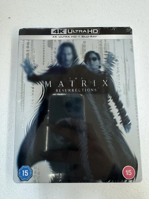 THE MATRIX RESURRECTIONS 4K UHD Blu-ray MANTA LAB Embossed Steelbook Full Slip - Image 1 of 2