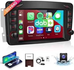 DAB+ 7" Autoradio GPS Navi Android 13 2+64GB Für Mercedes Benz W203 W209 CarPlay - Bild 1 von 14