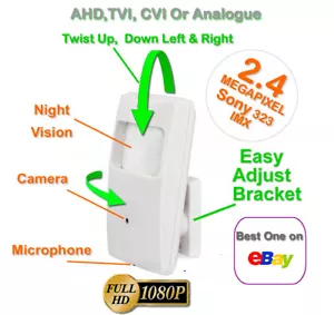 CCTV SPION PIR HD KAMERA VERDECKT 1080P NACHTVISION AUDIO TVI AHD CVI UK - Bild 1 von 11