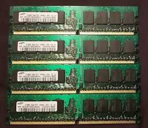 4 Samsung 512MB 1Rx8 PC2-4200U DDR2 Desktop Memory Ram - Picture 1 of 3