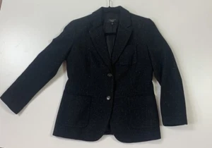 Talbots Petites Blazer Wool Blend Lined Executive Career Office Party Sparkle - Picture 1 of 7