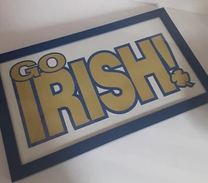 Go Irish Custom Framed Print Notre Dame - Picture 1 of 7