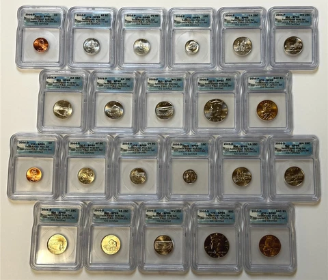 (22-Piece Set)2005 P&D Satin Finish Mint Set ICG SP69 K14689 Cover