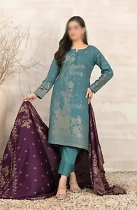 Abito pakistano 3 pezzi lino viscosa pronto all'uso ~ Taglia: XL π΅π° - Foto 1 di 7