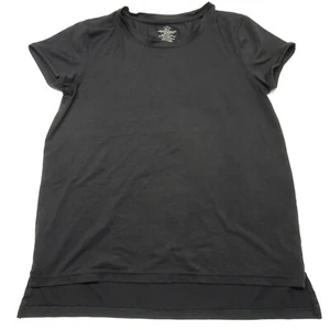 Aviva Größe Small schwarz kurzärmelig hoch niedrig sportlich Training T-Shirt - Bild 1 von 6
