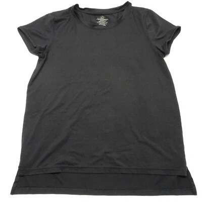 Camiseta de Entrenamiento Atlético Aviva Talla Pequeña Negra Mangas Cortas Alta Baja Foto 1 de 4