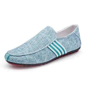 Scarpe Mocassini uomo azzurro oxford polacchine slip on pelle sintetica 4057 - Foto 1 di 2
