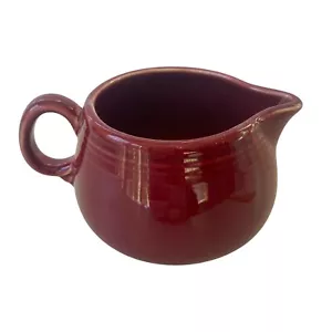 Fiestaware Fiesta Flat Creamer Cinnabar Maroon Retired 2000-2010 - Picture 1 of 19