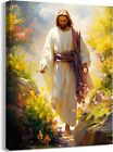 Jesus Wall Art Painting Picture, Framed Christian God Canvas Print Poster Decor