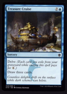 Treasure Cruise 059/269 Non Foil Common Khans of Tarkir Magic The Gathering NM - Image 1 of 2
