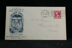 Massachusetts: Boston 1891 Grial Dorado Organización Fraternal Publicidad Cubierta - Imagen 1 de 2